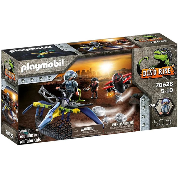 Juguete Playmobil Pteranoson Ataque Desde El Aire 50pzs Febo