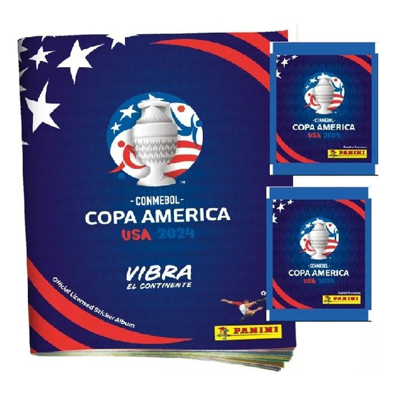 Album + Figuritas Copa America Usa2024 X50 Sobres Srj