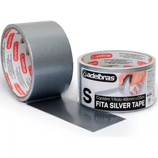 Fita Adesiva Silver Tape Reforçada 48mm X 5m Cor Prata