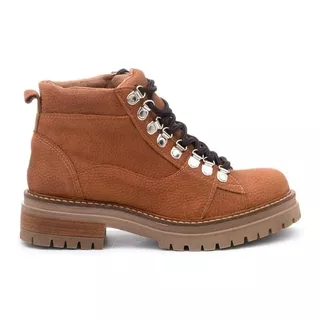 Borcegos De Cuero Base De Goma Taco Mujer Botas Invierno 