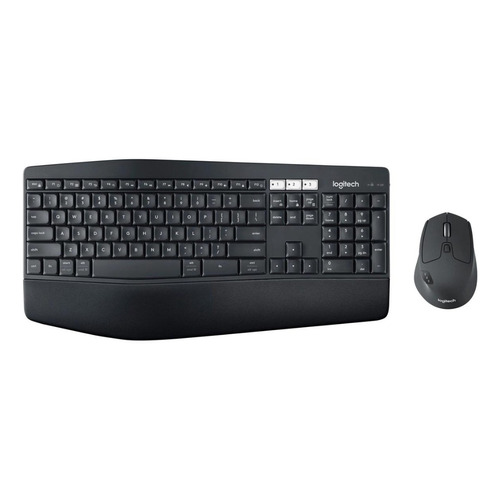 Kit de teclado y mouse inalámbrico Logitech MK850 Portugués Brasil de color negro