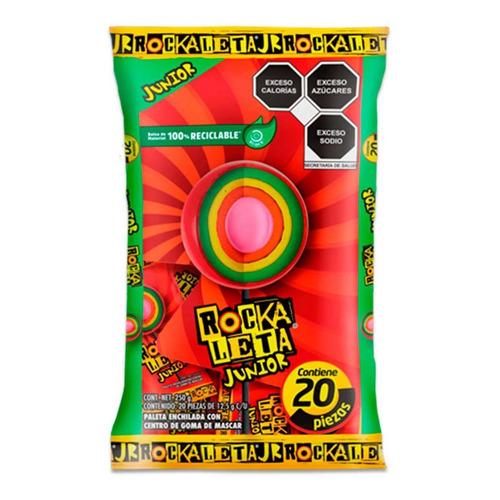 Paletas Rockaleta Jr 20 Piezas 250g