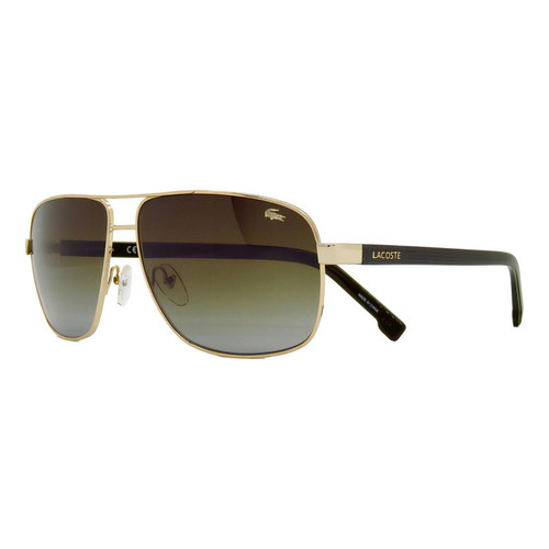 Lentes Gafas De Sol Lacoste L162s Luxe Logo 100% Genuinos Color Gold/dark Green 714
