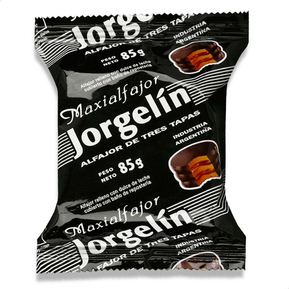 Alfajor Jorgelin Negro 85g Caja De 24 Unidades