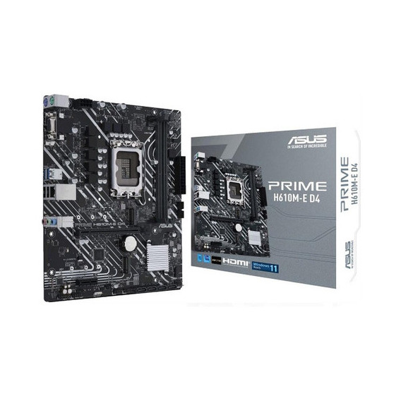 Motherboard Asus Prime H610m-e D4  Intel S1700 Ddr4 Color Negro