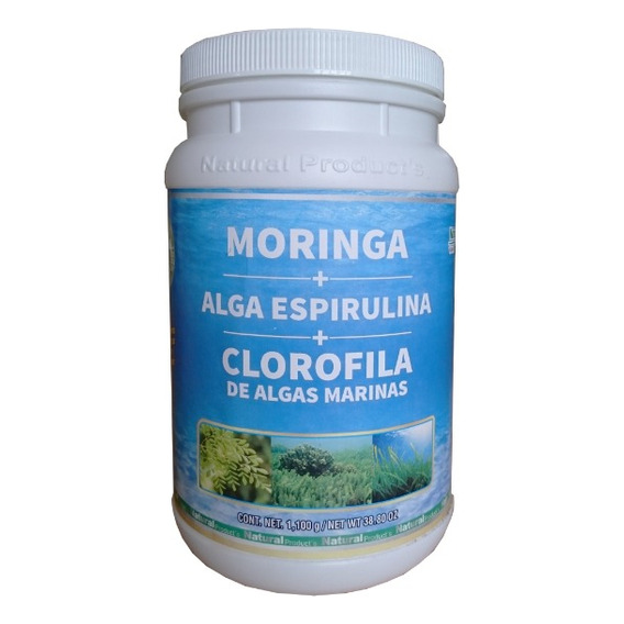 Moringa + Alga Espirulina + Clorofila D Algas Marinas 1.2kg