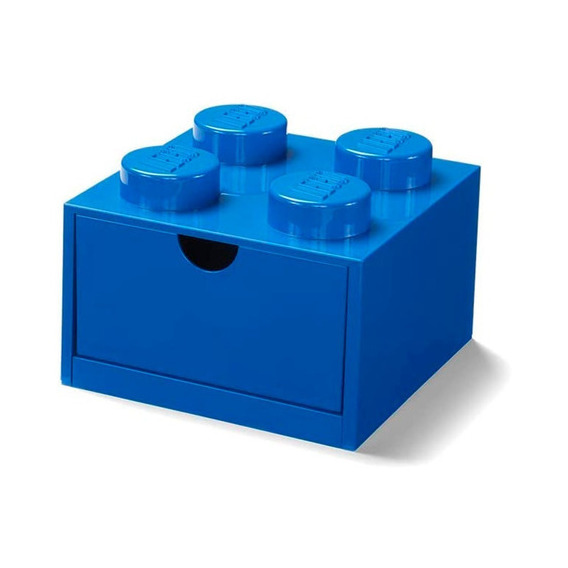 Lego Contenedor Cajon Desk 4 Bloque Apilable De Escritorio Color Azul
