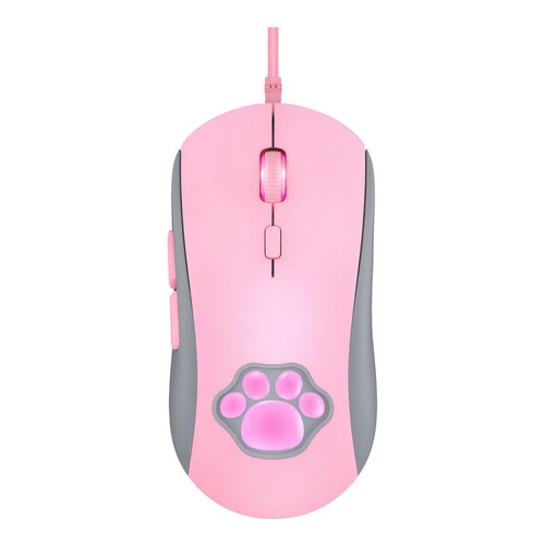 Mouse Gamer Onikuma Cw918 Cat Luz Led Rgb Color Rosa