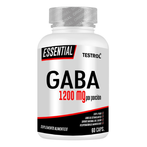 Gaba 1200 Mg | Testrol | Essential | 60 Caps Sin sabor