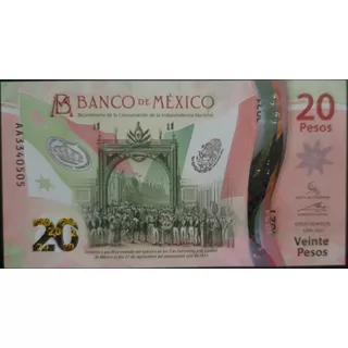 Nuevo Billete De 20 Pesos Conmemorativo Independencia Aa