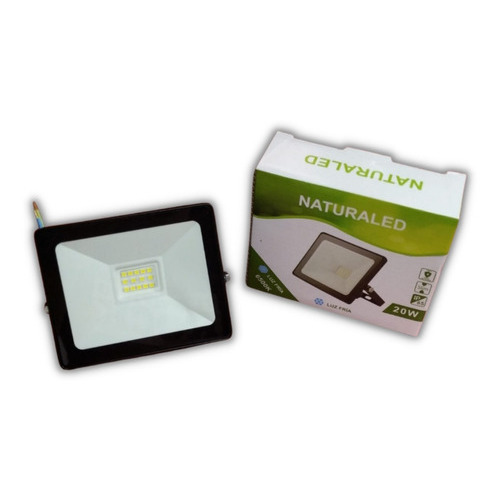 Foco Led Exterior Luz Fria 20w Slim Naturaled | Ed Color de la luz Blanco frío