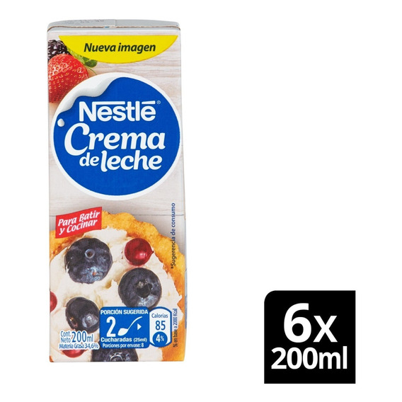 Crema De Leche Nestlé® Multipack 6x200ml