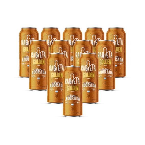 Cerveza Rabieta Golden Ale 473cc Pack X12 Latas