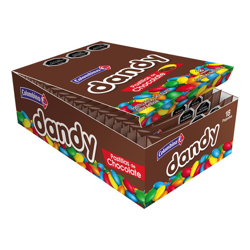 Dandy - Chocolates Confitados De Colombina (caja Con 18 Uni)