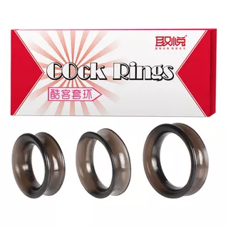 Kit De 3 Anéis De Silicone Cock Ring