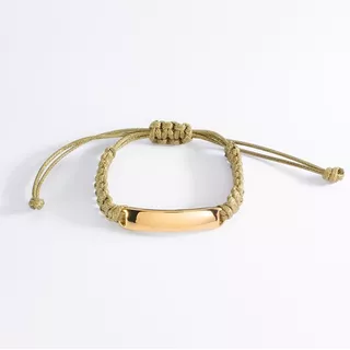 Pulsera Para Caballero Nice Ajustable En Baño De Oro