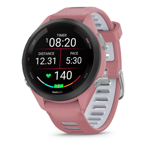 Smartwatch Garmin Forerunner 265s 010-02810-04 Sport 1.1" caja 42mm de  polímero reforzado rosa, malla  rosa de  silicona