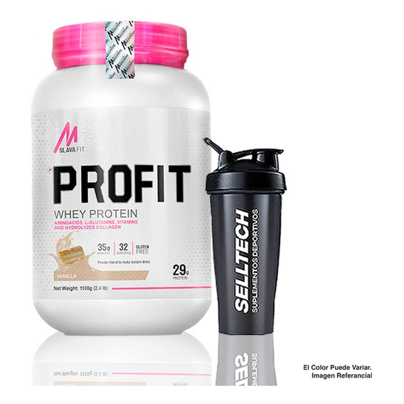 Proteína Mslava Fit Profit 2.4lb Vainilla + Shaker