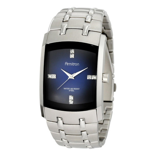Reloj Armitron 20/4507dbsv De Acero Inoxidable Acentuado D Color de la correa Plata Color del fondo Azul