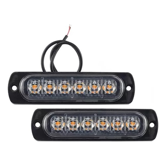 Luz De Freno Destellante 6 Led Estroboscópica Auto 2 Piezas