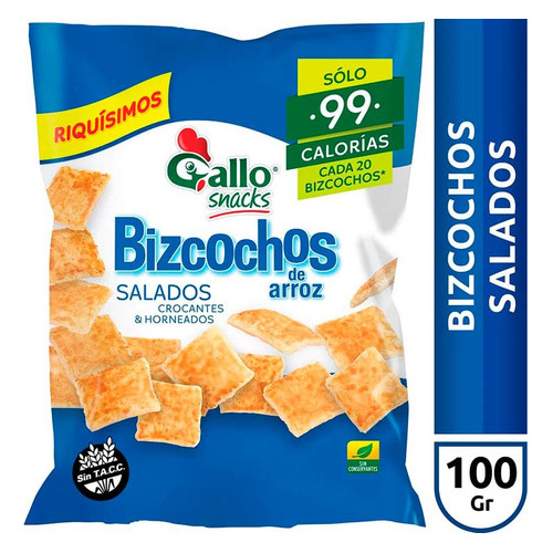 Bizcochos Salados 100 Gr Gallo Galletitas Saladas