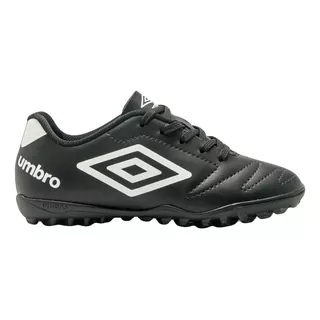 Chuteira Masculina Society Class Cor Preto E Branco Para Grama Sintética Umbro