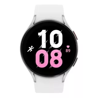 Samsung Galaxy Watch5 (bluetooth) 1.4  Caja 44mm De  Aluminio Armor  Silver, Malla  Silver De  Plástico Deportiva Y Bisel  Negro Sm-r910n