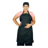 Kit Bandana C/ Avental Oxford C/ Bolso Uniforme Evento Chef