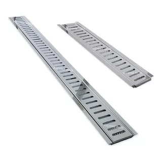 Ralo Linear 10x150 Grelha Inox C/ Suporte E Tela 1,5 Metros