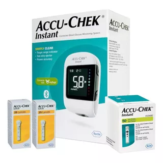 Pack Glucometro Accu-chek® Instant + 50 Tiras + 60 Lancetas