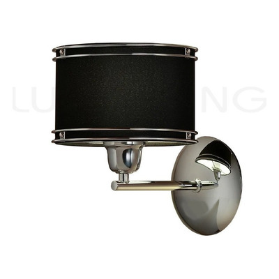 Aplique Pared Doble Aro Cromo Deco Moderno Apto Led Rojo