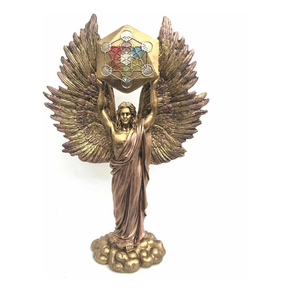 Figura Decorativa Arcangel Metatron Alas Extendidas 36 Cm