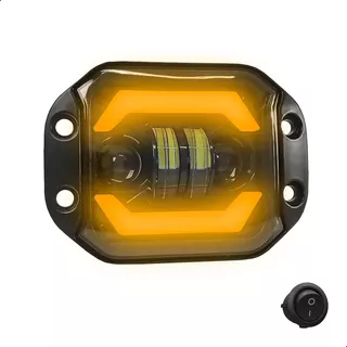 Farol De Milha Luz Led Auxiliar Embutido Angel Eyes Drl 4x4