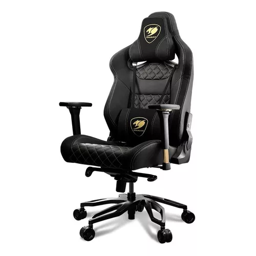 Cadeira de escritório Cougar Armor Titan Pro gamer ergonômica preta e royal  com estofado de couro sintético y suede