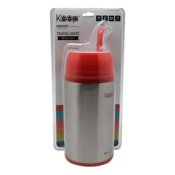 Matero Termo Keep (mate) Autocebable Color Rosado 400cc