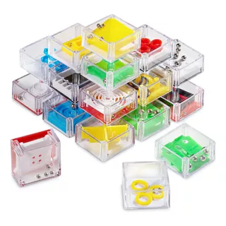 Juego De 12 Mini Cubos Iq De Rompecabezas