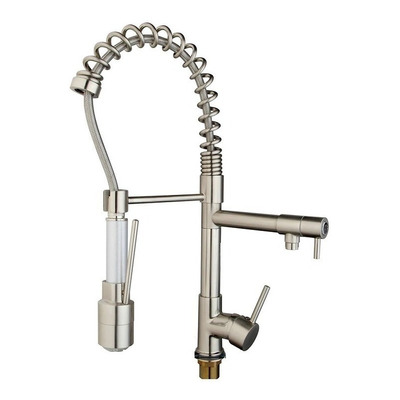 Llave Grifo Monomando Fregadero Cocina Níquel Cepillado 