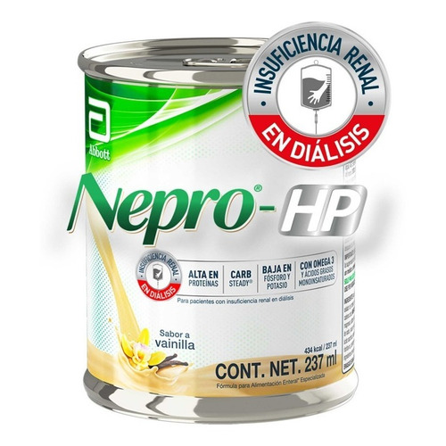 Suplemento en líquido Abbott  Nepro HP proteínas sabor vainilla en lata de 237g