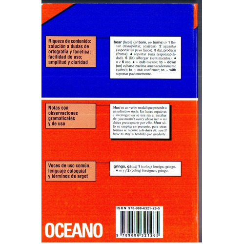 Diccionario Oceano Pocket Ingles-español/español-ingles
