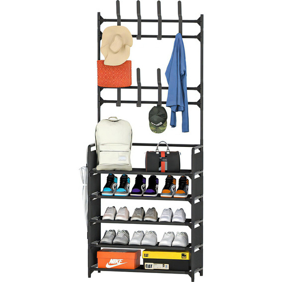 Zapatera Closet Organizador Perchero Armario Mueble Hogar Color Negro