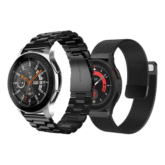 2 Correas 22mm Para Huawei Watch 4 3 Pro Gt4 Acero Y Milanes