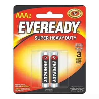 Pila Aaa Eveready Super Heavy Duty 1212 Cilíndrica - Pack De 2 Unidades