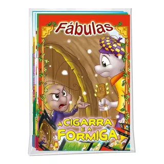Fabulas - Kit C/ 8 Livros Títulos Diferentes Letra Maiúscula
