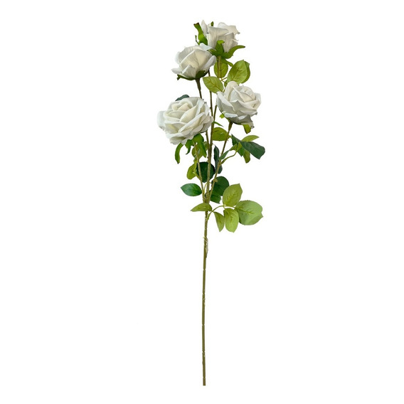 Ramo De Flores Artificiales Rosas Blancas 82cm Deco 20317