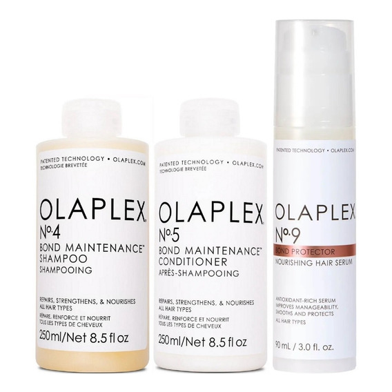 Olaplex N4+ N5+ N9 Shampoo + Acondicionador + Sérum