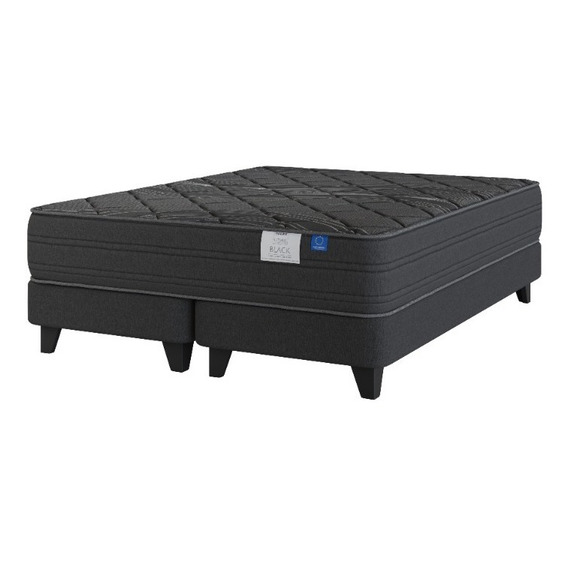 Cama Europea Top Grafito Black Flex 2 Plazas