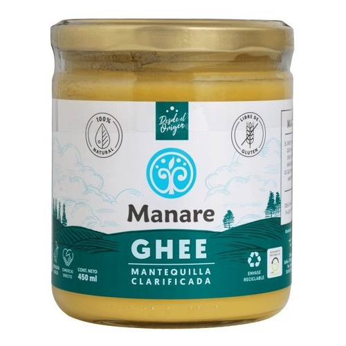 Mantequilla Ghee 450ml Clarificada 100% Natural. Agronewen