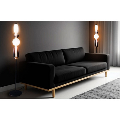 Lampara Bonakia 19179 Negra Led 36w Deco Moderno Cie