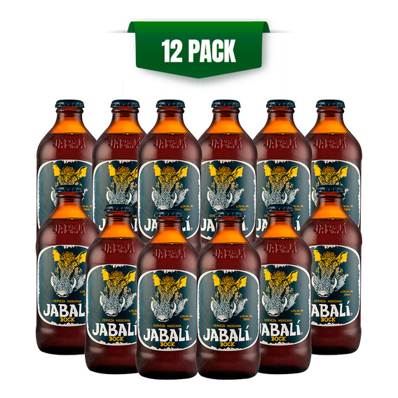 Cerveza Artesanal Jabalí Bock 12 Botellas De 330ml