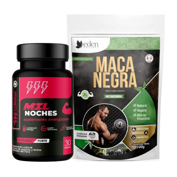 Mil Noches Pura Fuerza + Maca Negra 200 Gramos